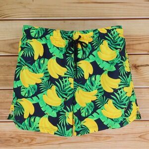 George Swim Trunks w/ Liner‎ Mens XL Multicolor Bananas Drawstring Stretch Waist
